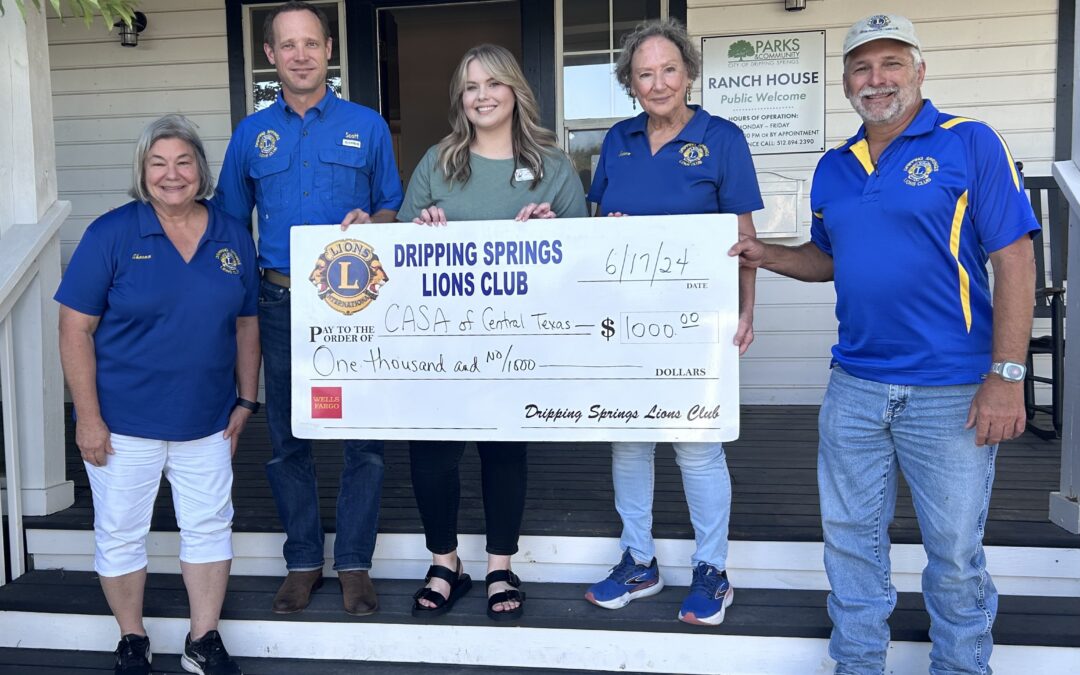 Dripping Springs Lions Club Donation